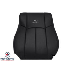 2007-2008 Infiniti G35 Sedan 4-Door Replacement Leather Seat Cover: Driver Side Lean Back, Black Perforated