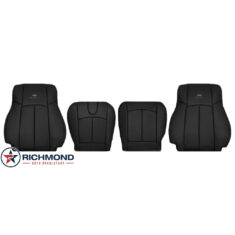 2007-2008 Infiniti G35 Sedan 4-Door Replacement Leather Seat Covers: Driver & Passenger Complete, Black Perforated