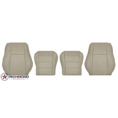 2011-2015 Jaguar XK XK-R Replacement Leather Seat Covers: Driver & Passenger Complete, Tan Perforated