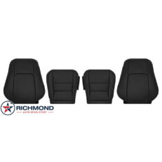 2014-2020 Lexus IS200t IS250 IS300 IS350 4-Door Sedan Replacement Leather Seat Covers: Driver & Passenger Complete, Black Perforated