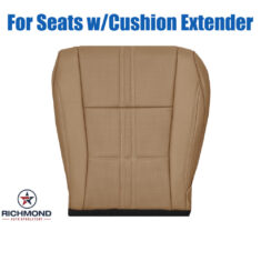 2021-2022 Lexus RX350 RX450h Replacement Perforated Leather Seat Cover: Driver Side Bottom, Cushion Extender Style, Glazed Caramel Tan