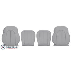 1997-2003 Mercedes-Benz CLK320 CLK430 Replacement Leather Seat Covers: Driver & Passenger Complete, Gray Perforated