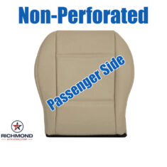 1999-2000 Mazda MX-5 Miata Replacement Leather Seat Cover: Passenger Side Bottom, Tan Non-Perforated