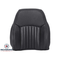 2000-2002 Pontiac Firebird Trans Am Replacement Perforated Leather Seat Cover: Driver Side Lean Back, Black (For Power Lumbar Seats)