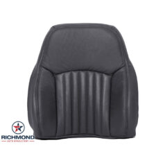 1996 Pontiac Firebird Trans Am Replacement Perforated Leather Seat Cover: Driver Side Lean Back, Dark Graphite Gray (For Power Lumbar Seats)