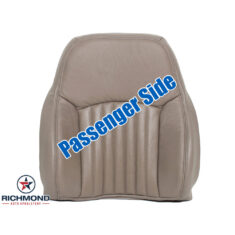 1996-2002 Pontiac Firebird Trans Am Replacement Perforated Leather Seat Cover: Passenger Side Lean Back, Tan (For Power Lumbar Seats)