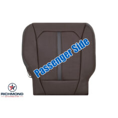 2017 Ford F-250 Platinum Edition Replacement Leather Seat Cover: Passenger Side Bottom, Brunello Brown