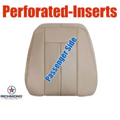 2007-2014 Ford Expedition Eddie Bauer Replacement Leather Seat Cover: Passenger Side Lean Back, Tan Perforated