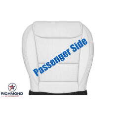 2017-2025 Tesla Model S Replacement Leather Seat Cover: Passenger Side Bottom, White Perforated