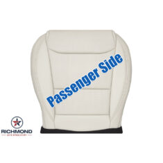 2017-2025 Tesla Model S Replacement Leather Seat Cover: Passenger Side Bottom, Cream Perforated