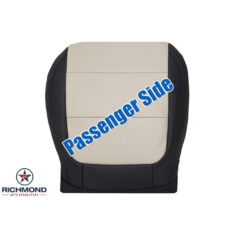 2012-2017 Volkswagen Tiguan Replacement Leather Seat Cover: Passenger Side Bottom, 2-Tone Black & Tan Perforated