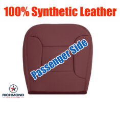 1992-1996 Ford Bronco XLT Replacement Synthetic Leather Seat Cover: Passenger Side Bottom, Red