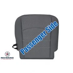 2013-2018 Dodge Ram 2500 SLT Replacement Cloth Seat Cover: Passenger Side Bottom, Gray w/Alloy Center
