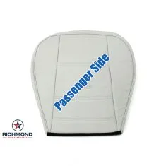 1999-2004 Ford Mustang V6 Replacement Leather Seat Cover: Passenger Side Bottom, White