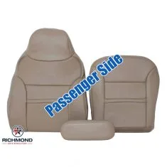 2000-2001 Ford Excursion Limited Replacement Leather Seat Cover: Passenger Side Complete, Tan