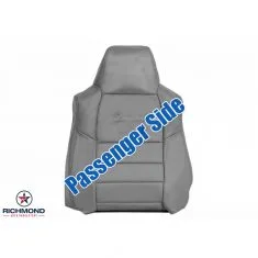 2002-2005 Ford Excursion Limited Replacement Leather Seat Cover: Passenger Side Lean Back, Gray