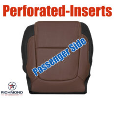2011-2015 Ford Explorer Limited Replacement Leather Seat Cover: Passenger Side Bottom, 2-Tone Black/Brown Perforated