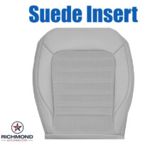 2012-2019 Volkswagen Passat SEL Replacement Leather Seat Cover: Driver Side Bottom, Gray w/Suede Insert