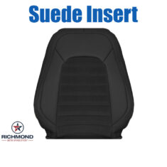 2012-2019 Volkswagen Passat SEL Replacement Leather Seat Cover: Driver Side Lean Back, Black w/Suede Insert