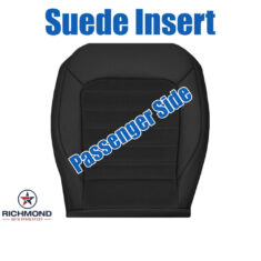 2012-2019 Volkswagen Passat SEL Replacement Leather Seat Cover: Passenger Side Bottom, Black w/Suede Insert