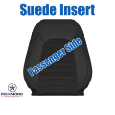 2012-2019 Volkswagen Passat SEL Replacement Leather Seat Cover: Passenger Side Lean Back, Black w/Suede Insert