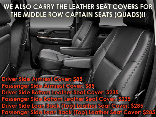 XL Driver Bottom Perforated Seat Cover Black 2010 2009 2011 GMC Yukon Denali 